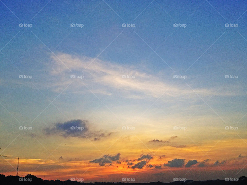 SUNSET OVER THE RESERVOIR