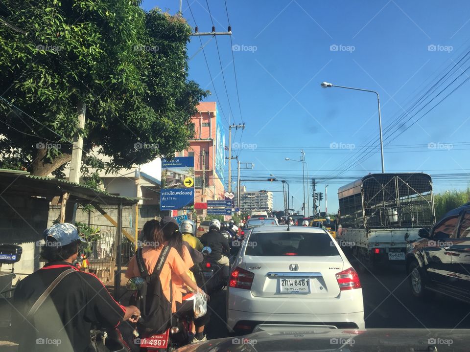 Traffic. Traffic in Pattaya, Thailand