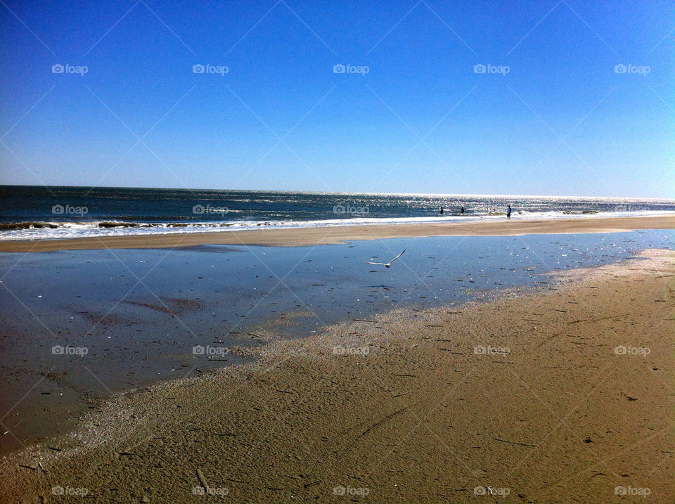 beach ocean sun sand by cable