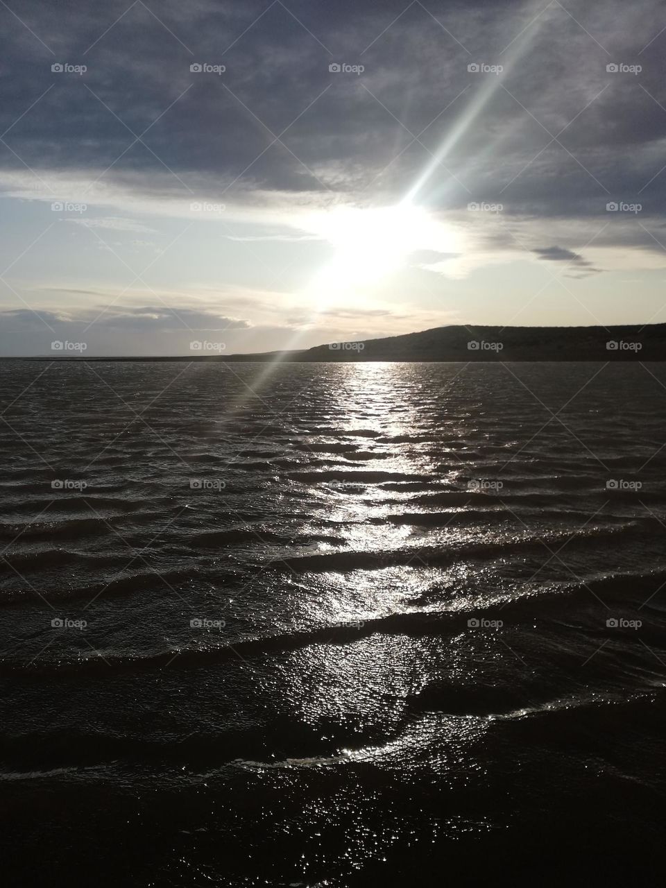 atardecer desde la costa