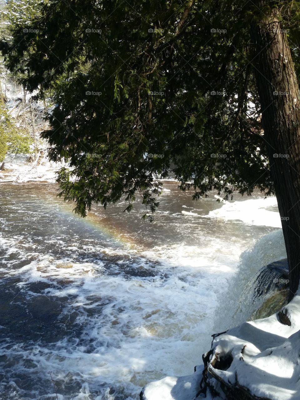 Rainbow On Presque Isle River