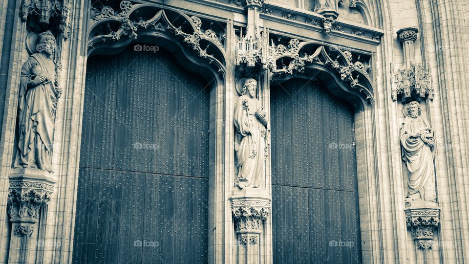 Doors of the cathedral of Antwerp.