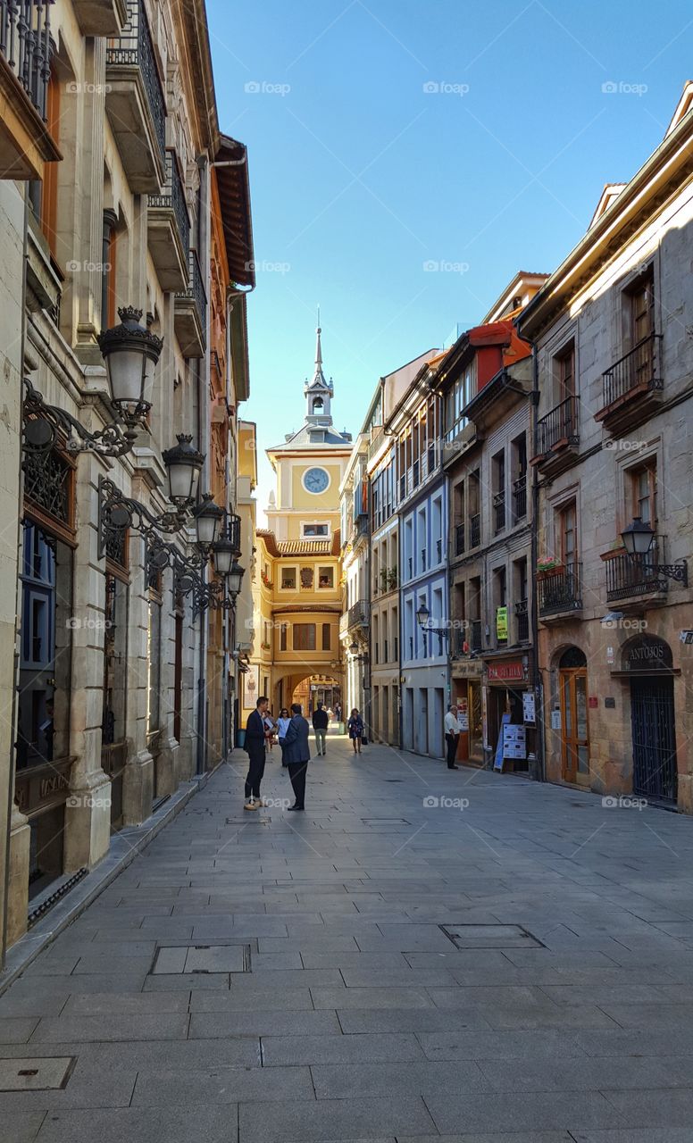 Street in Oviedo, Spain.