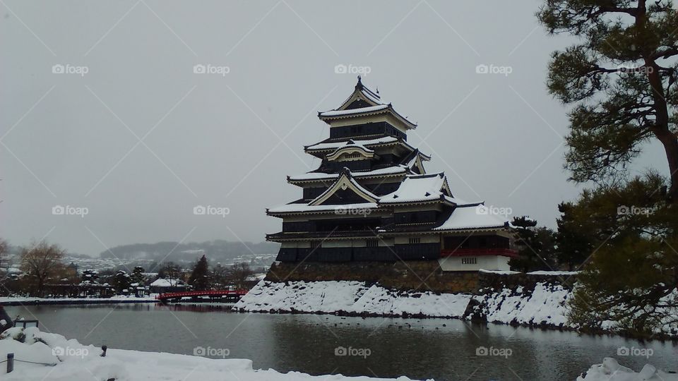 Matsumoto Castle in the winter