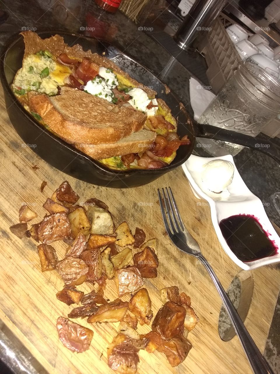 breakfast plate with a frittata