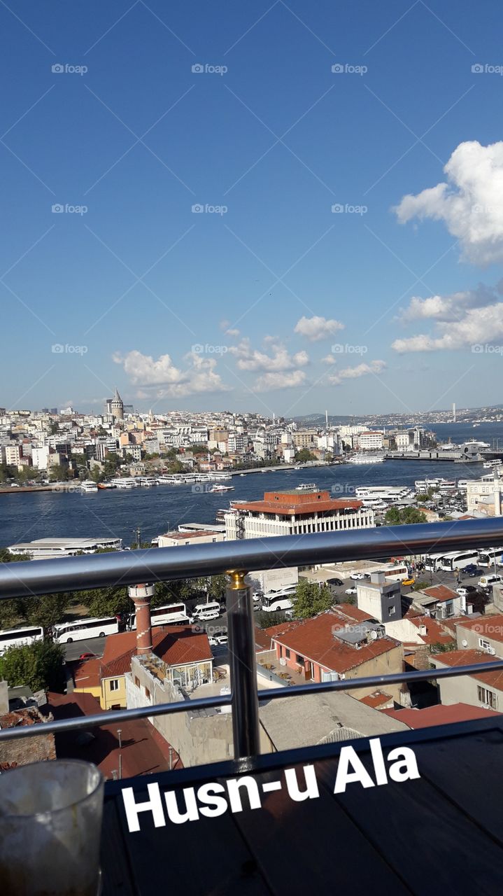 Istanbul turkey eminonu galata taksim bridge ship