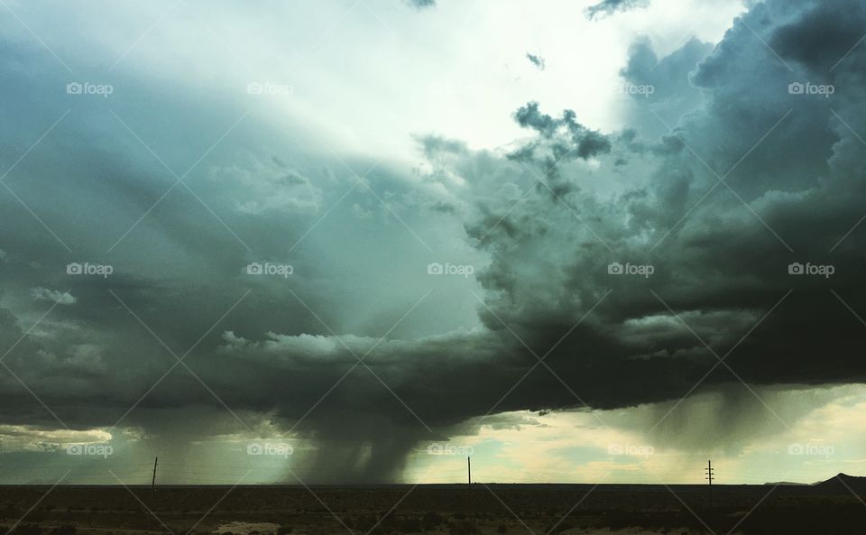 Monsoon season in New Mexico, USA