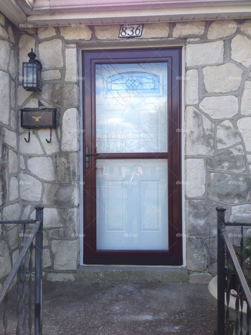 Old cottage entry door