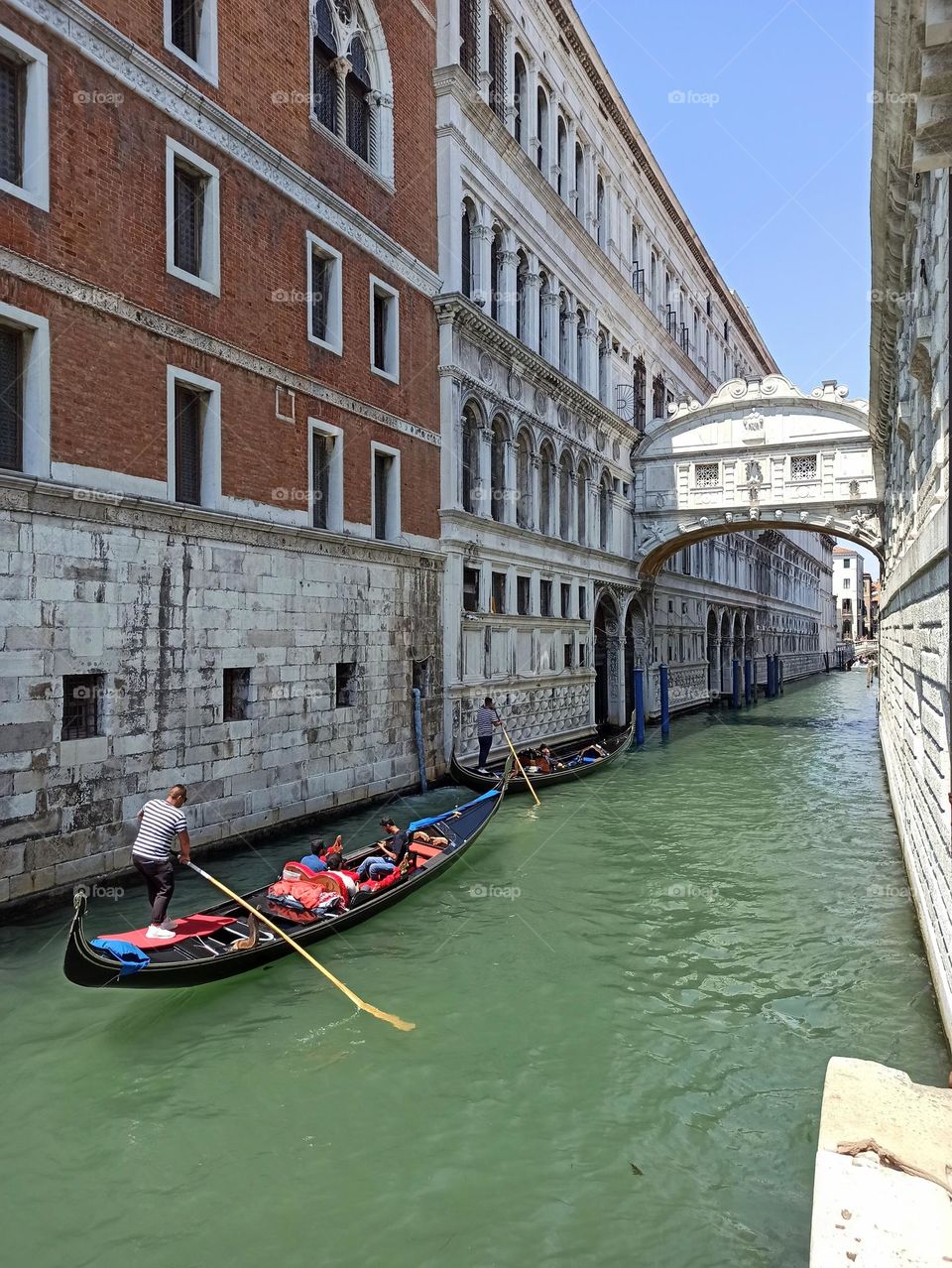 Venice, Gondolas, gondoliers, summer,
