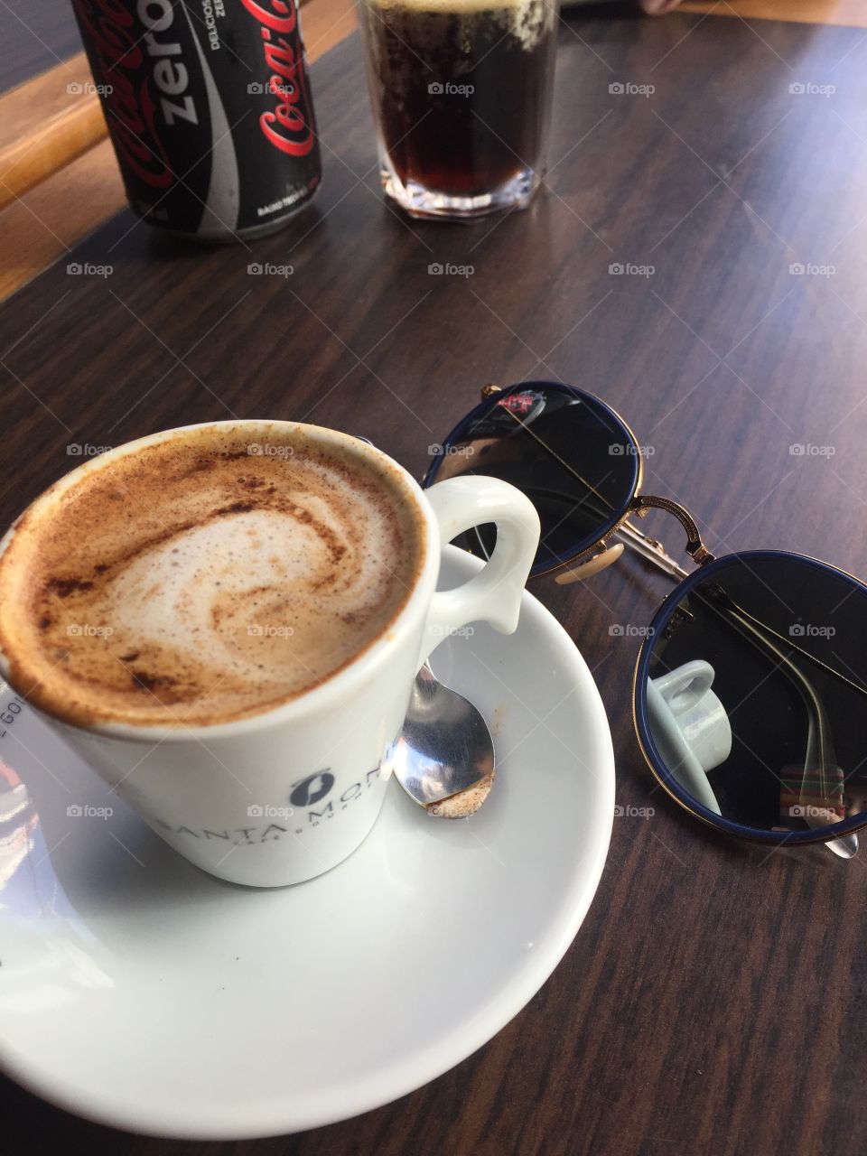 coffee and sunglasses