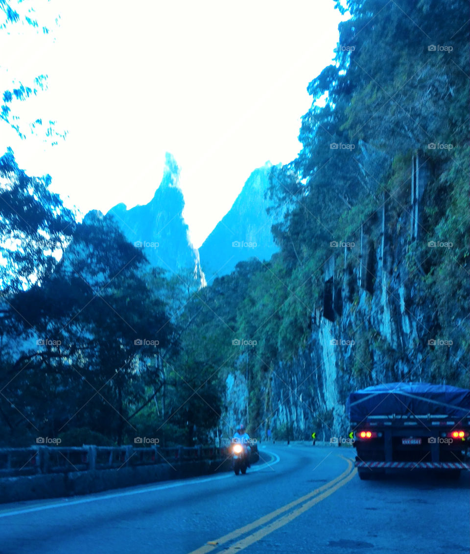 Going down the mountain...