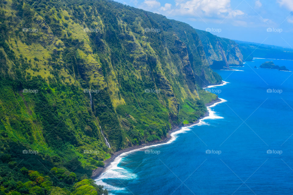 Kohala valley-view from helicopter