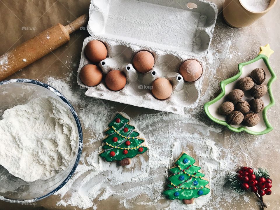 Prepping snacks for Santa 