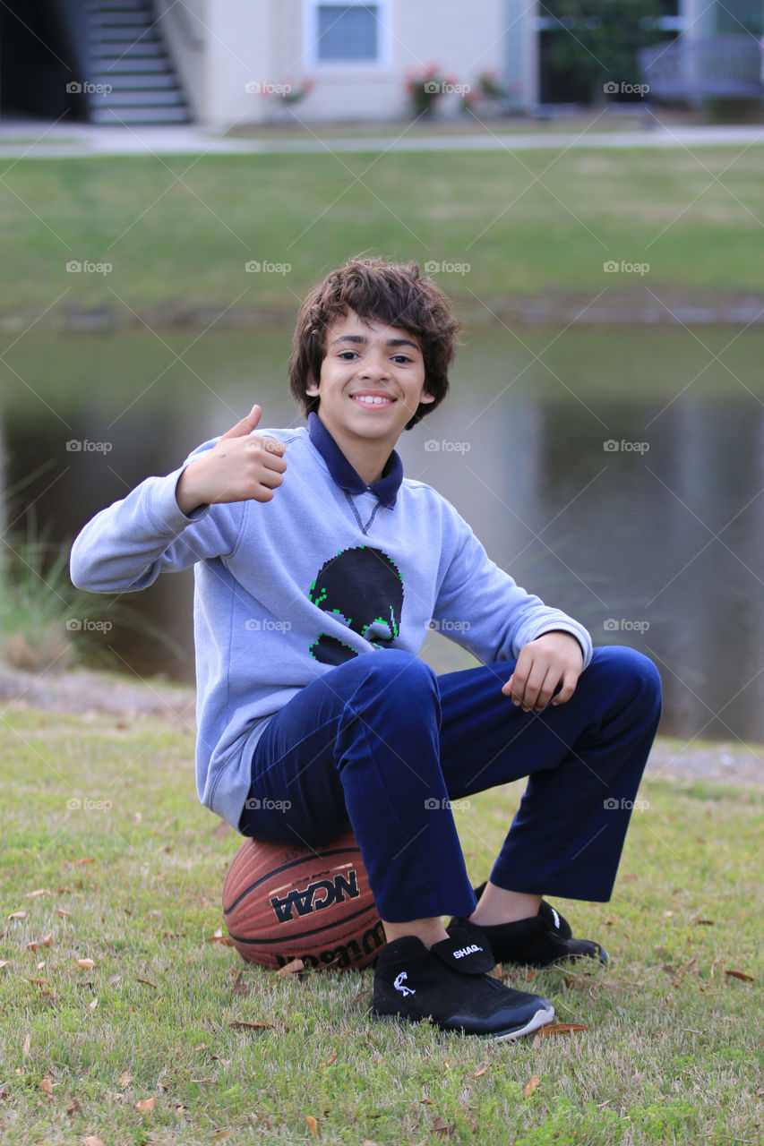 Boy with basketball 