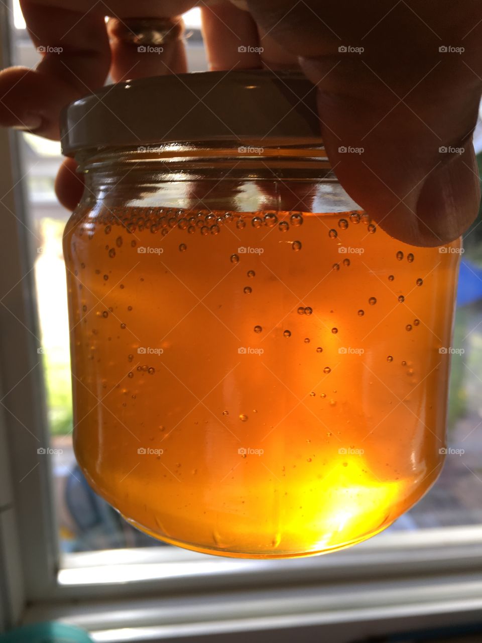 fresh jar of honey