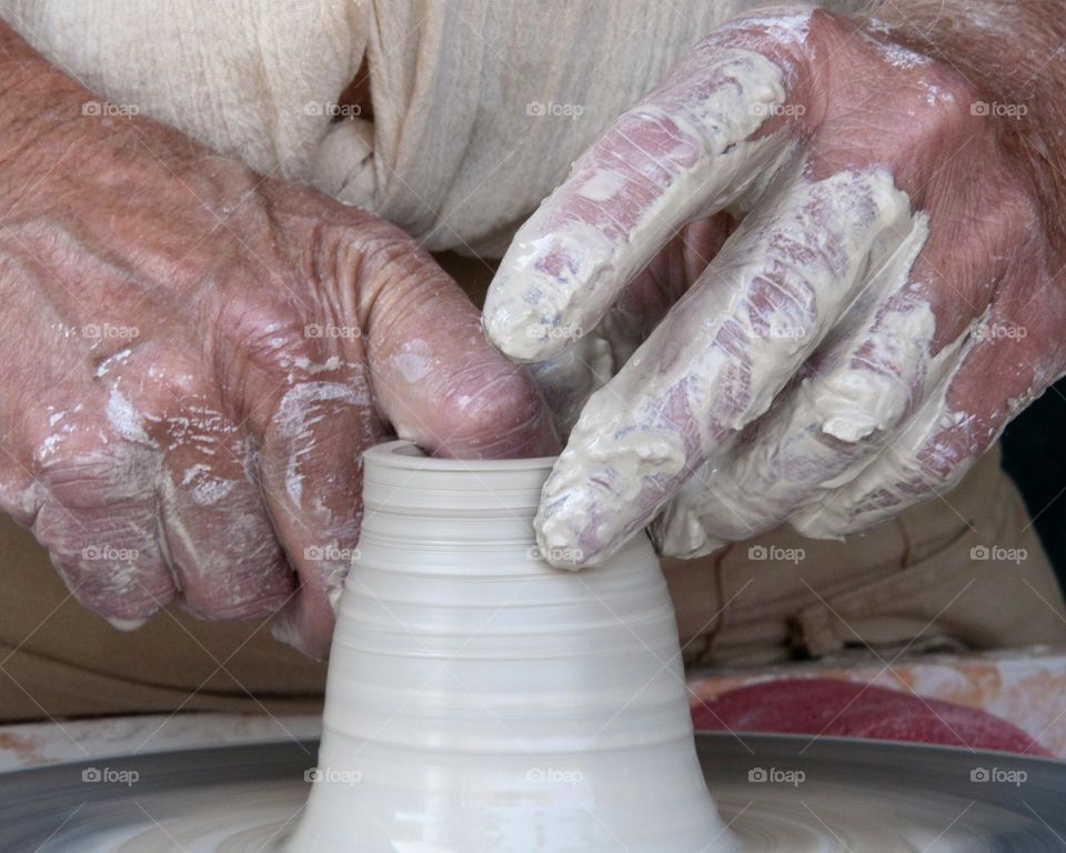 Making pottery