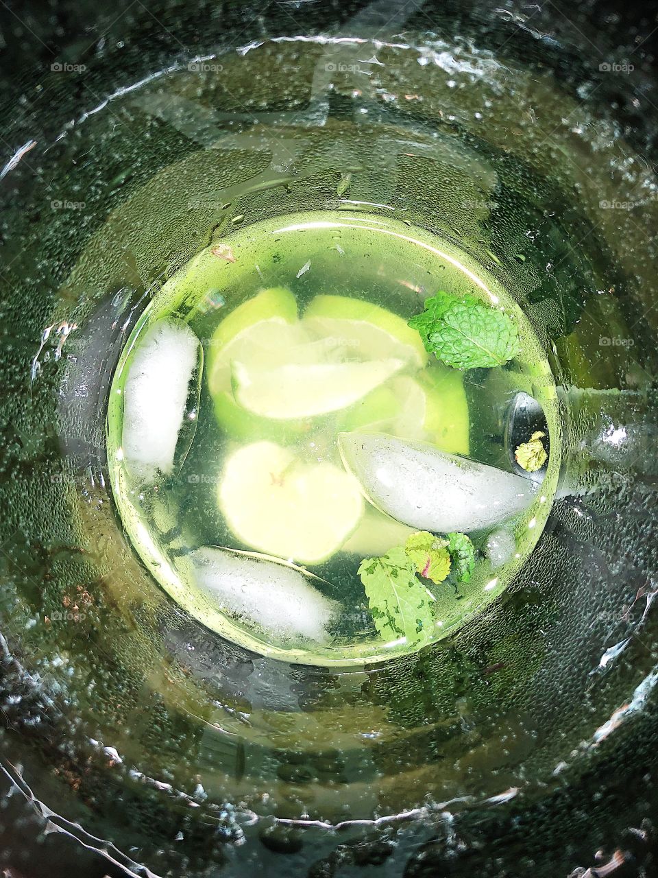 Lime and mint water 