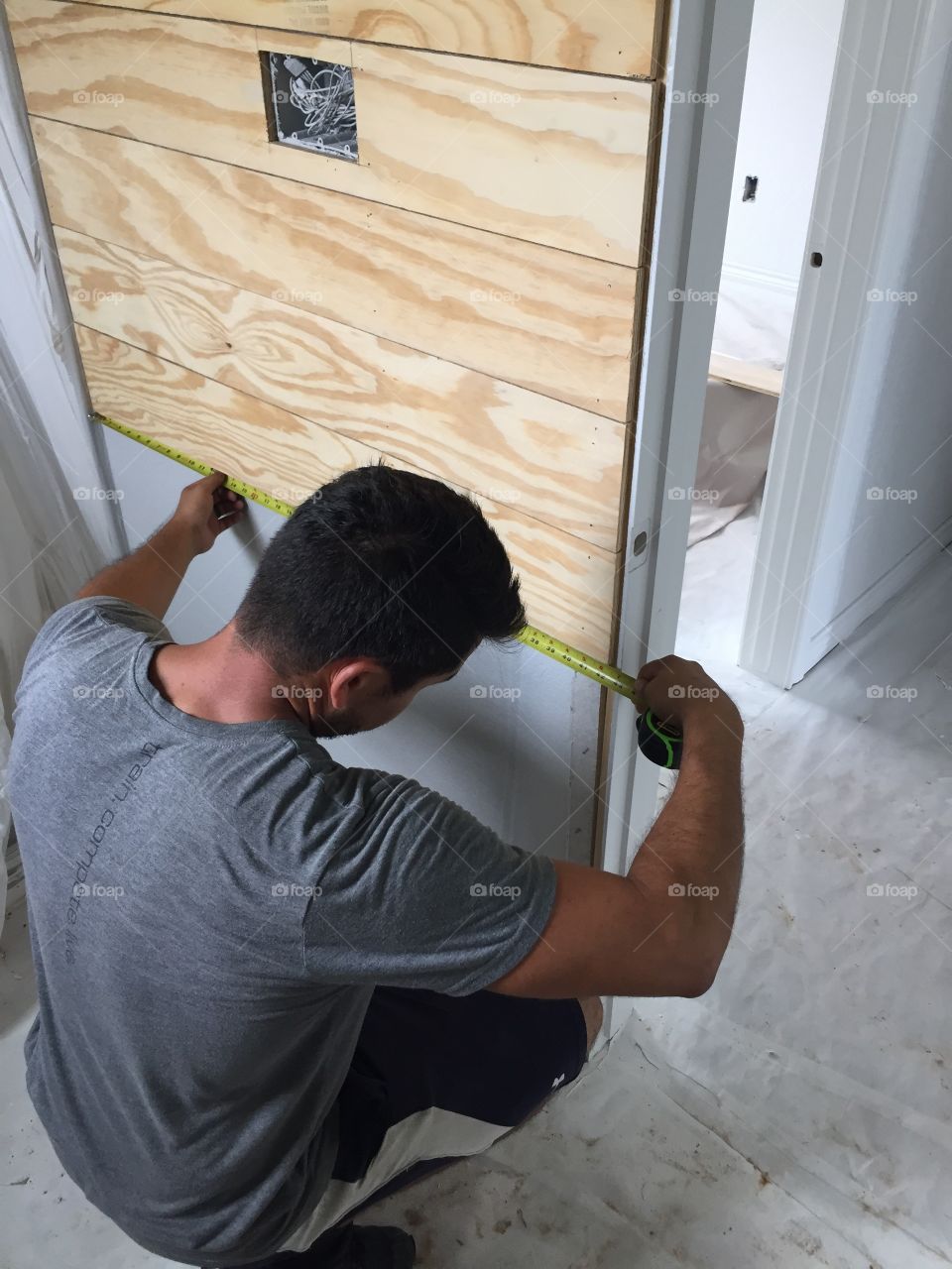 Installing shiplap wall