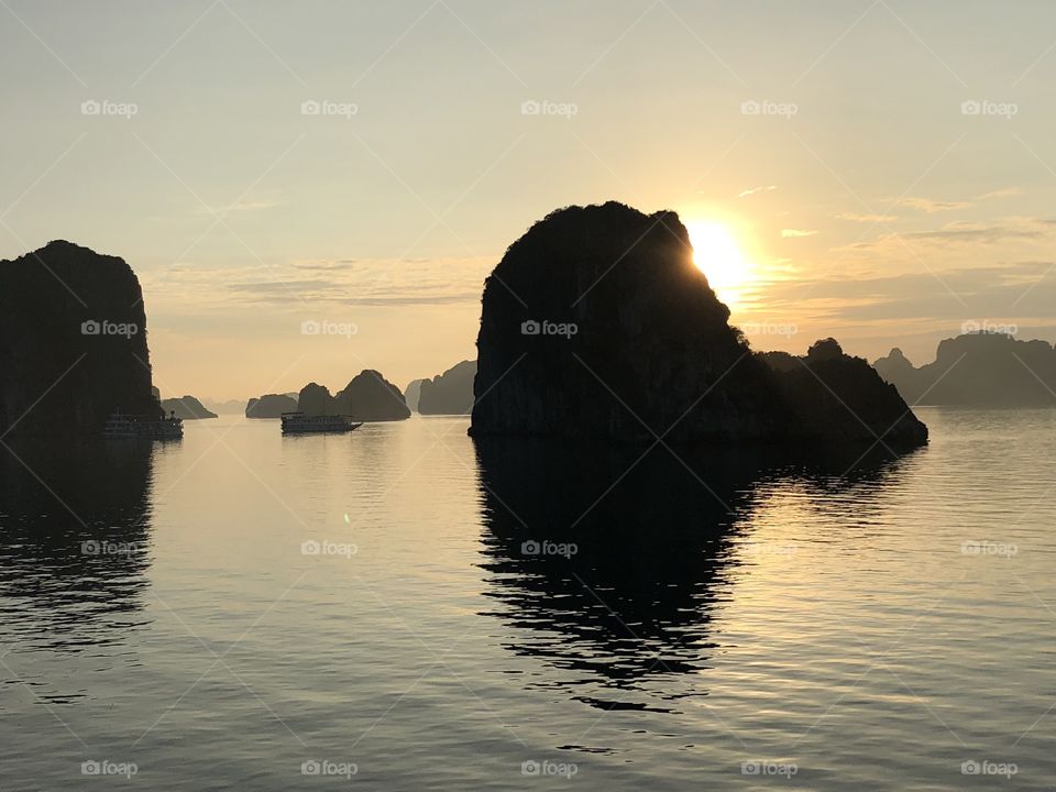 Sunset Halong Bay