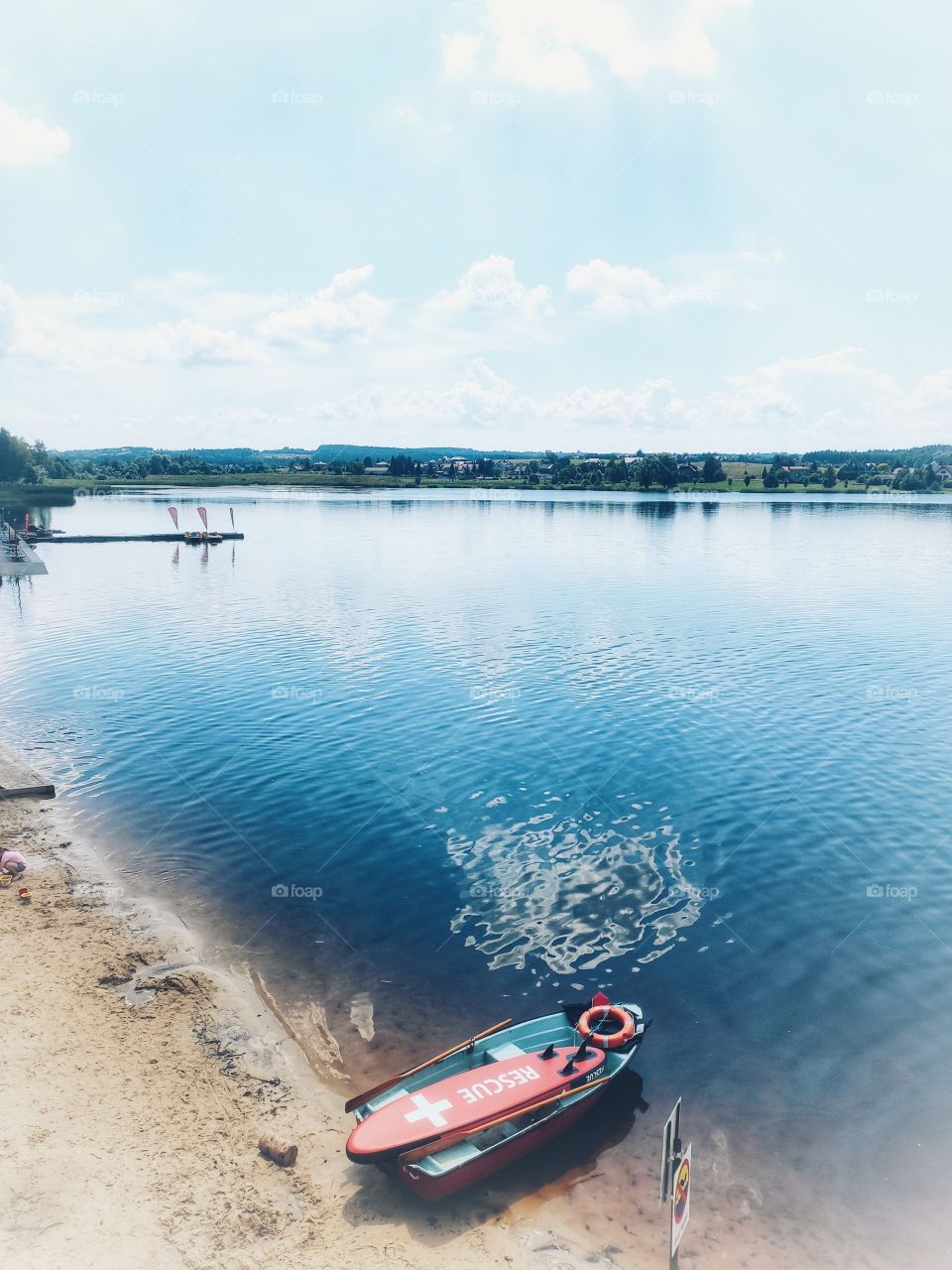 lonely boat on the beach