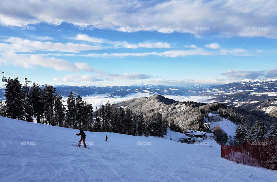 beautiful winterwonderland in the mountains