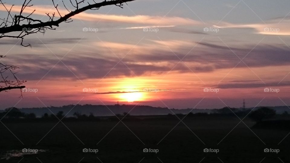 Sun vista. Scene on way into work