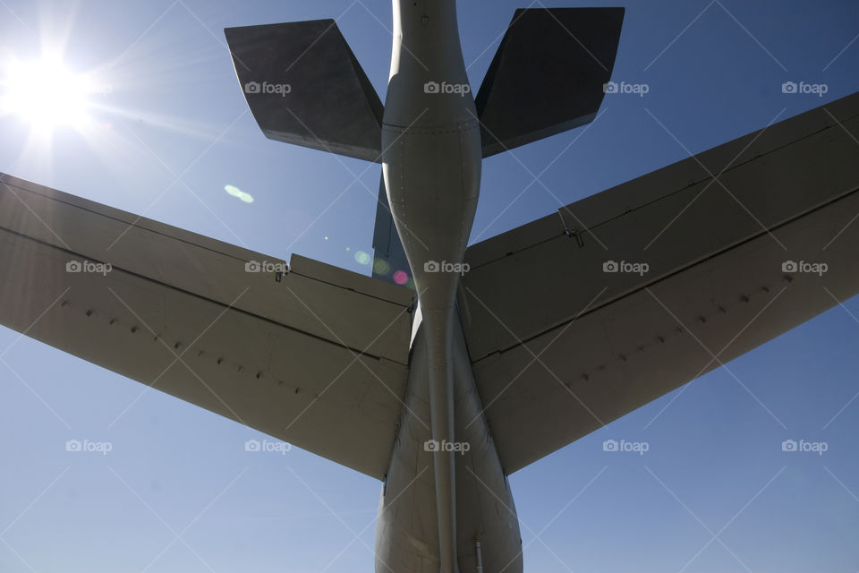 Parked military plane 