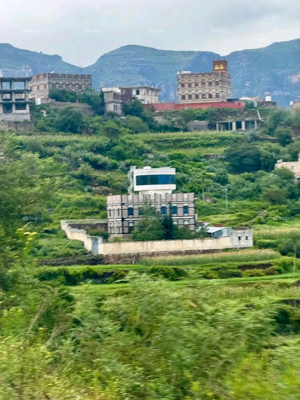 Glory be to God, the magnificent and picturesque view and the natural green trees are a view that is nothing more wonderful than it