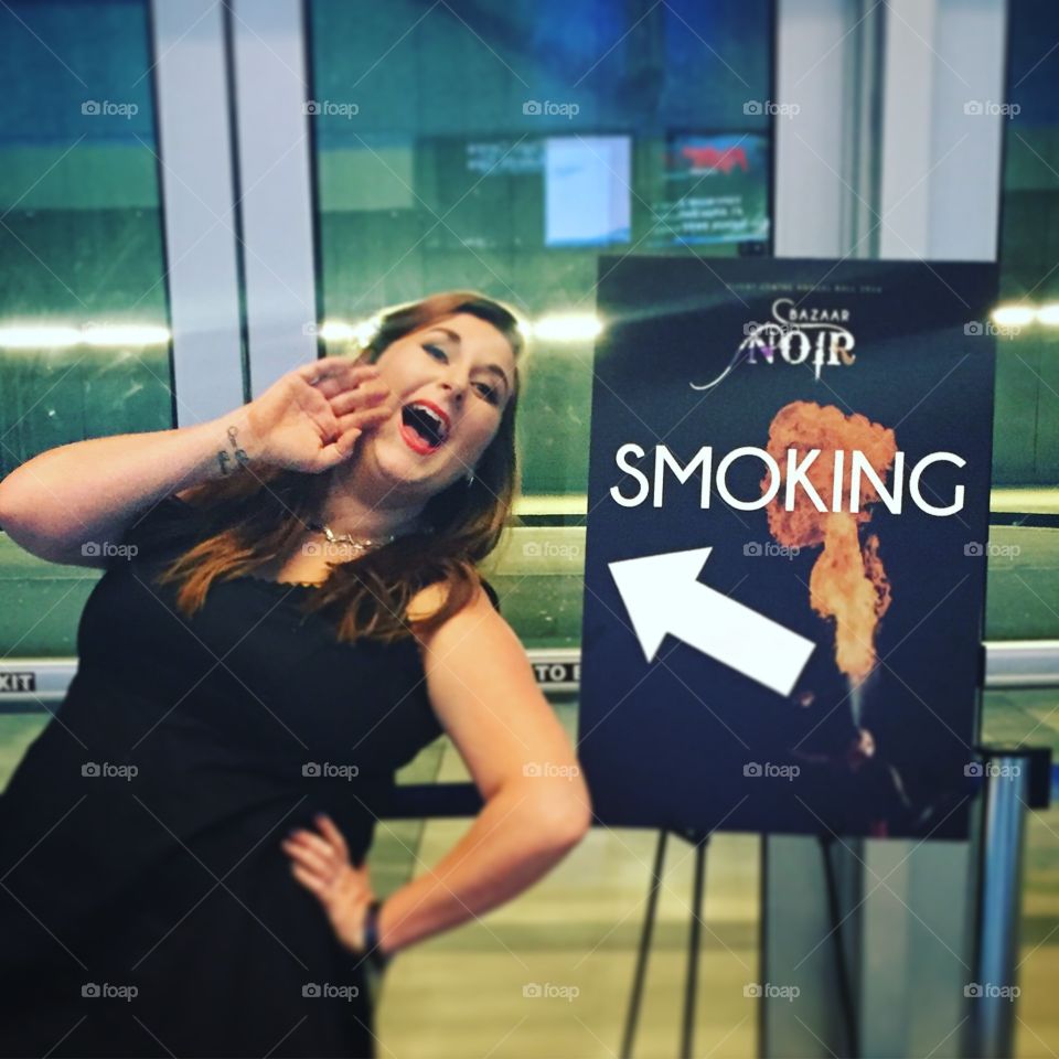 Laughing at being smoking hot