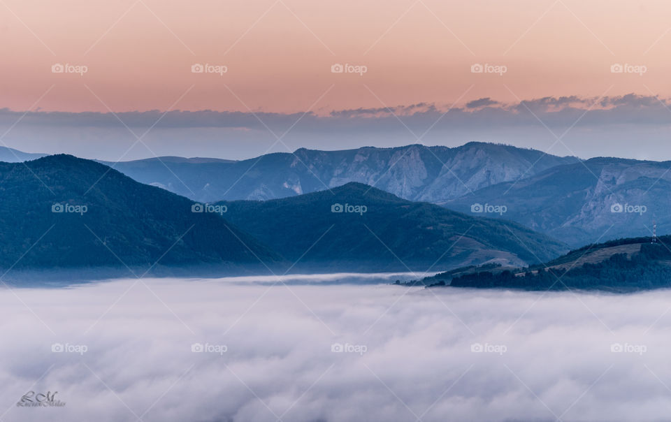 Clouds over the mountains