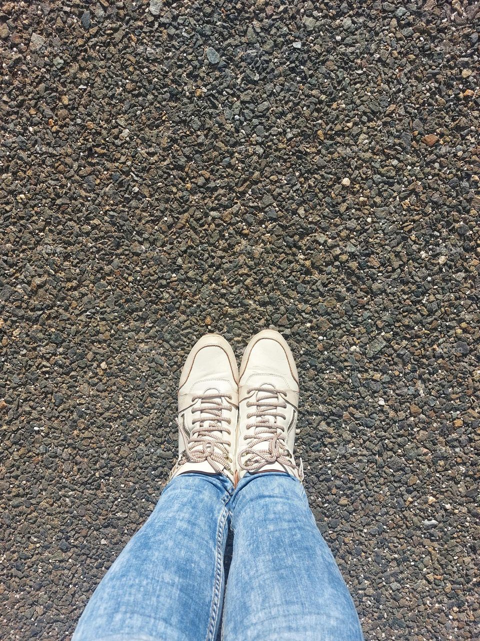 Legs, jeans,  road