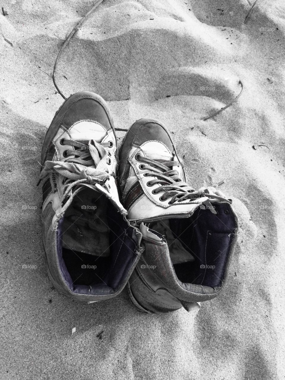 Shoes in sand