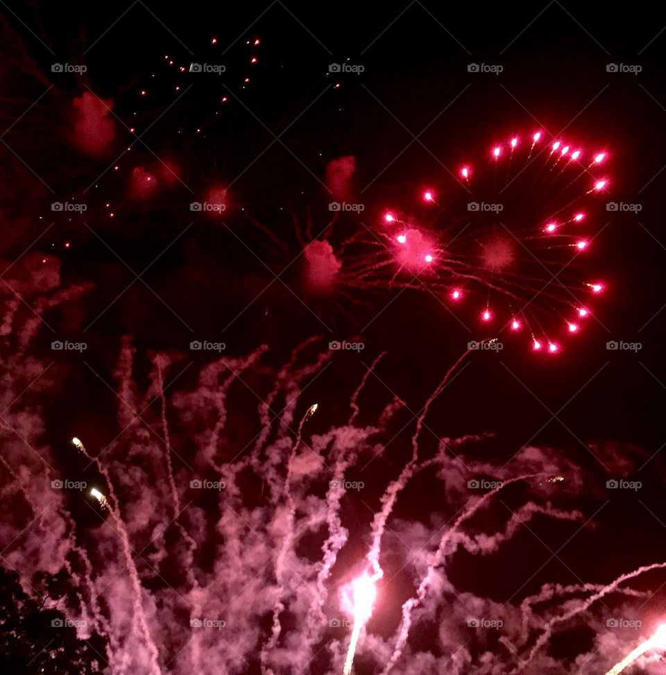 Fireworks, heart