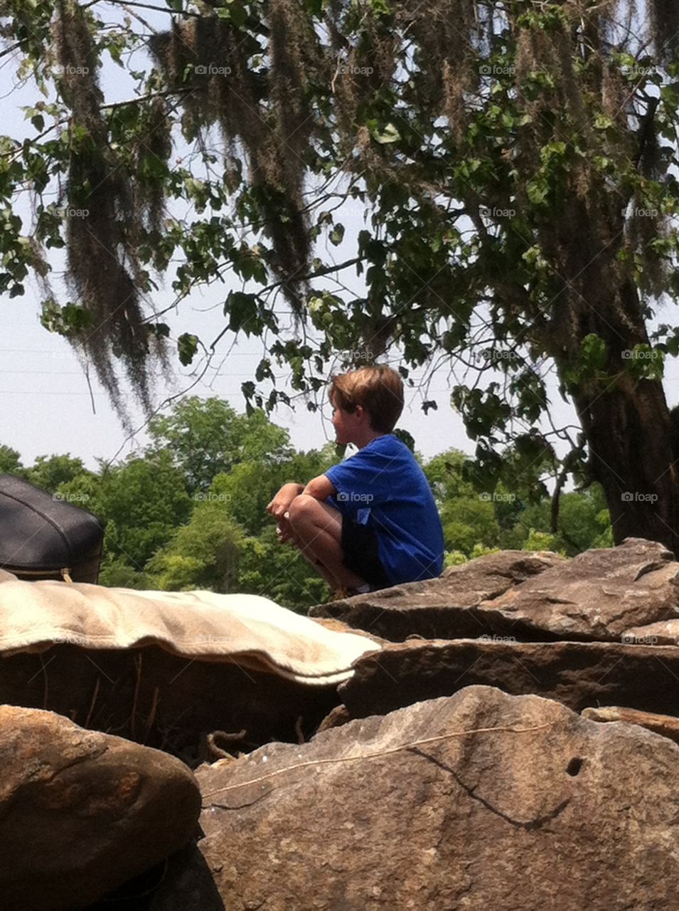 Child enjoying nature