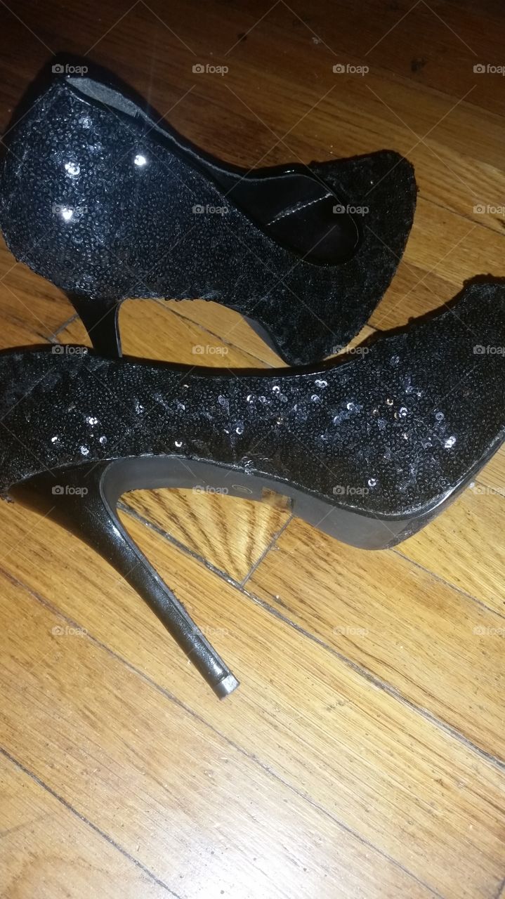 Sequined heels