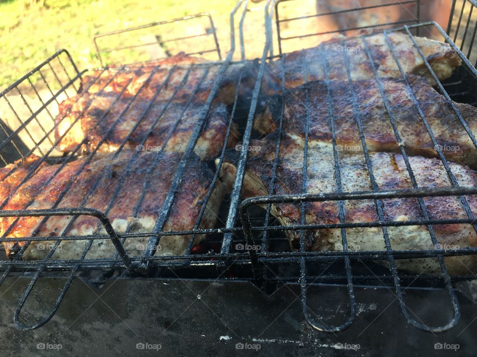 Шашлык из мяса на углях