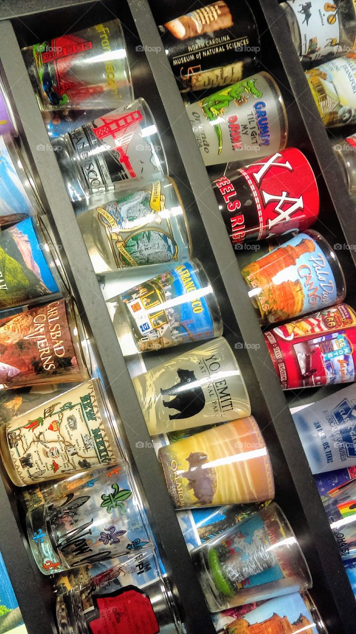 Travel adventures souvenirs - collectible shot glasses