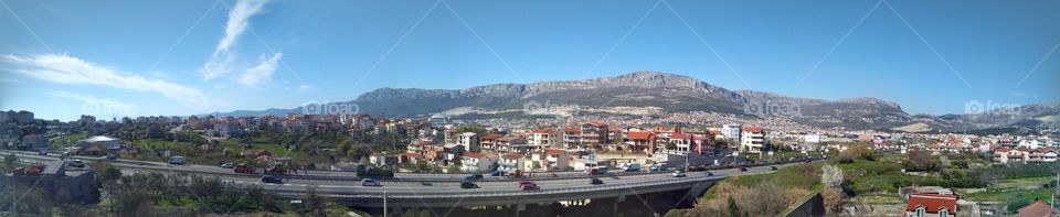 View from the Shopping Mall in the City of Split