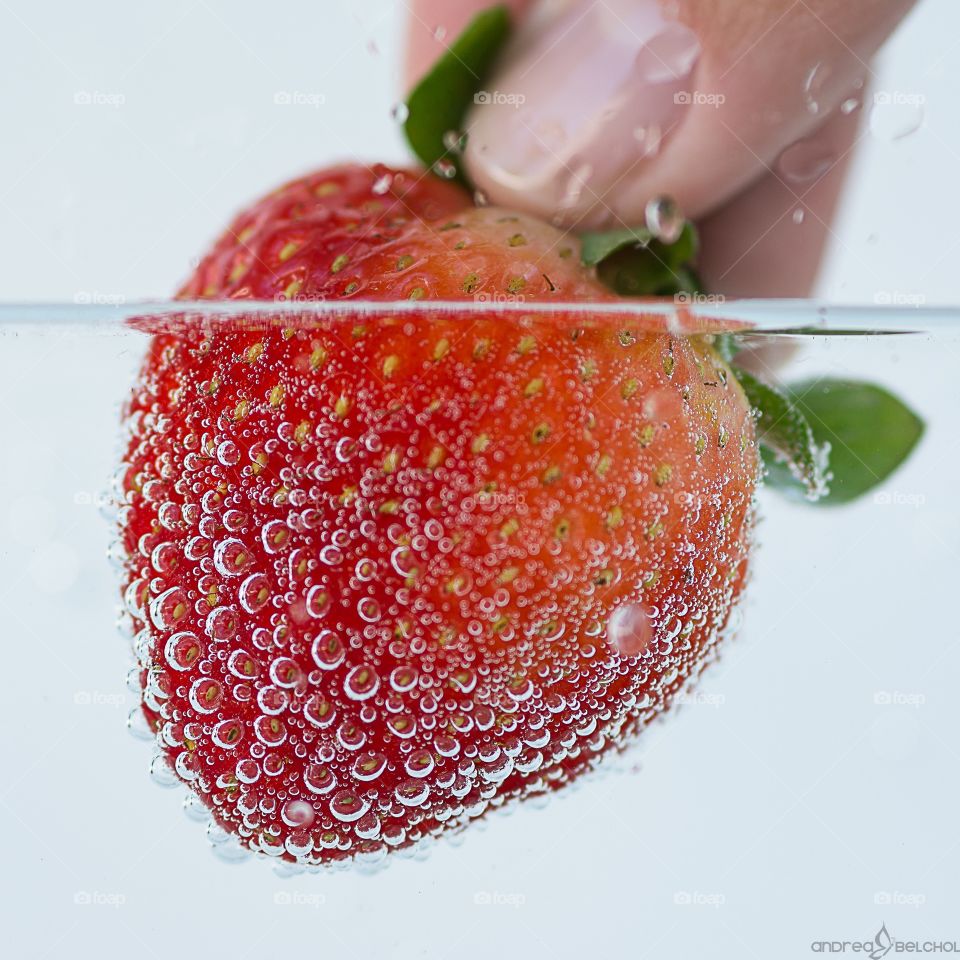 Strawberry in the water 