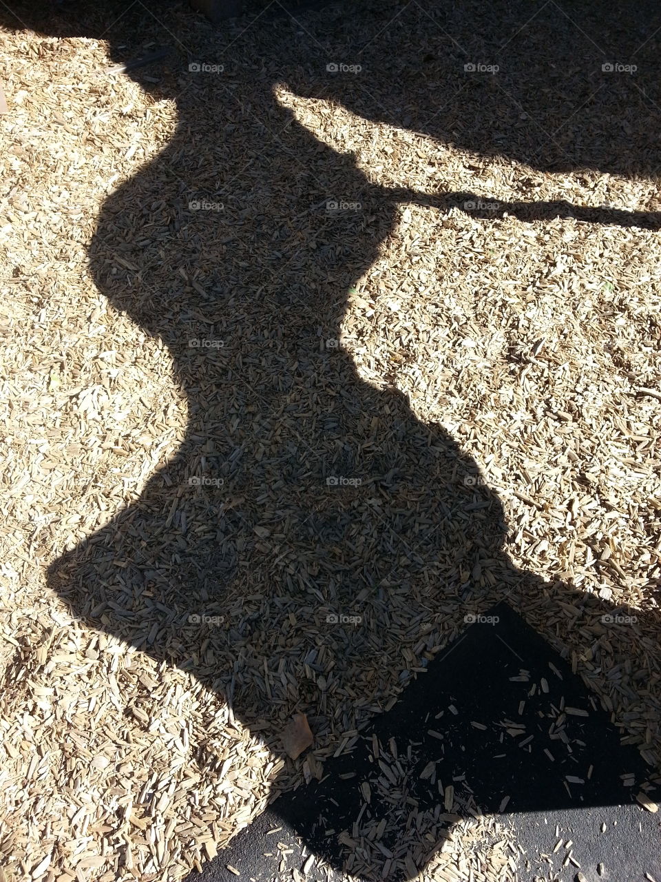 Slide shadow. Shadow of a bumpy slide