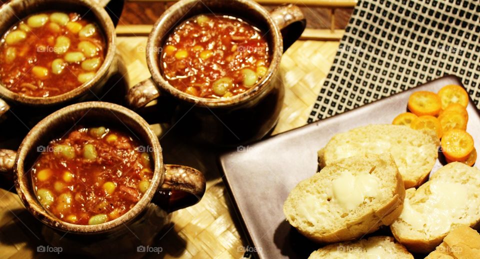 Baguettes and stew