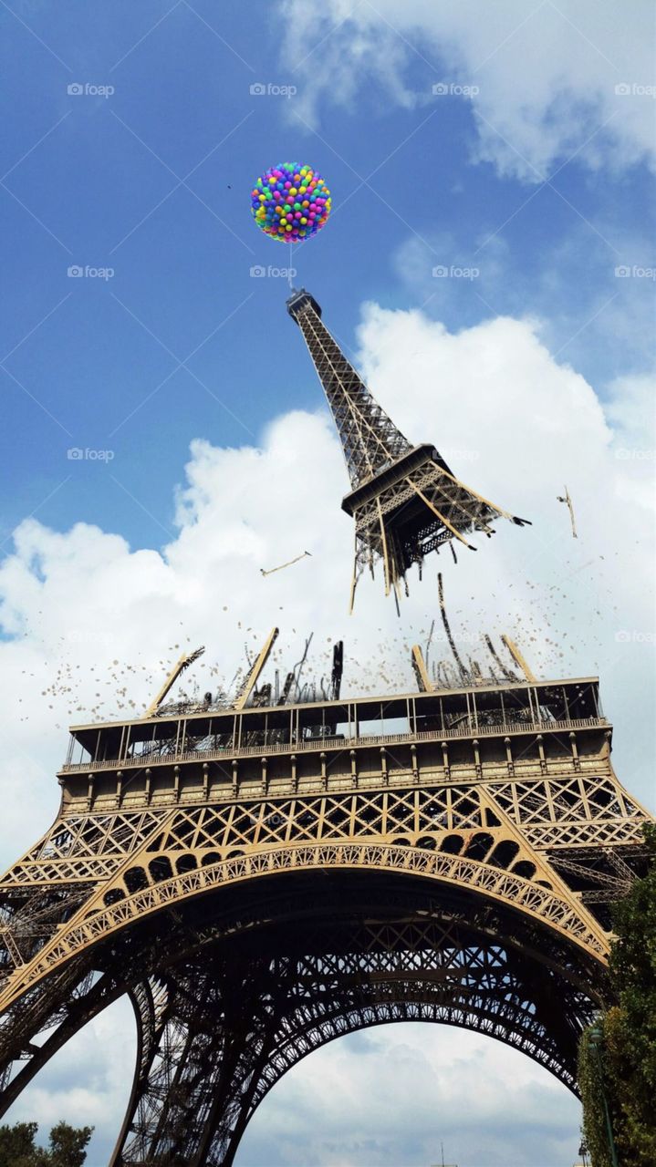 nice editing Eiffel tower