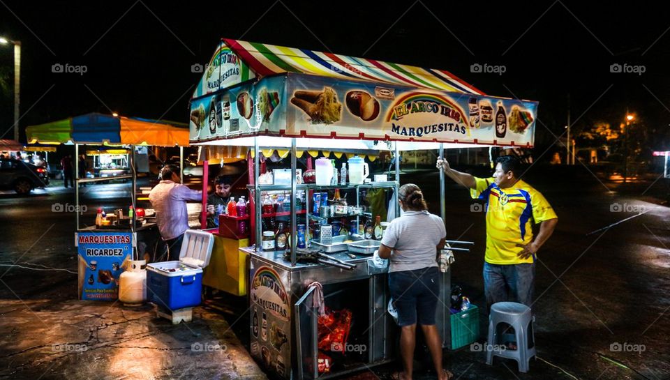 Street sellers in Yucatan,Mexico