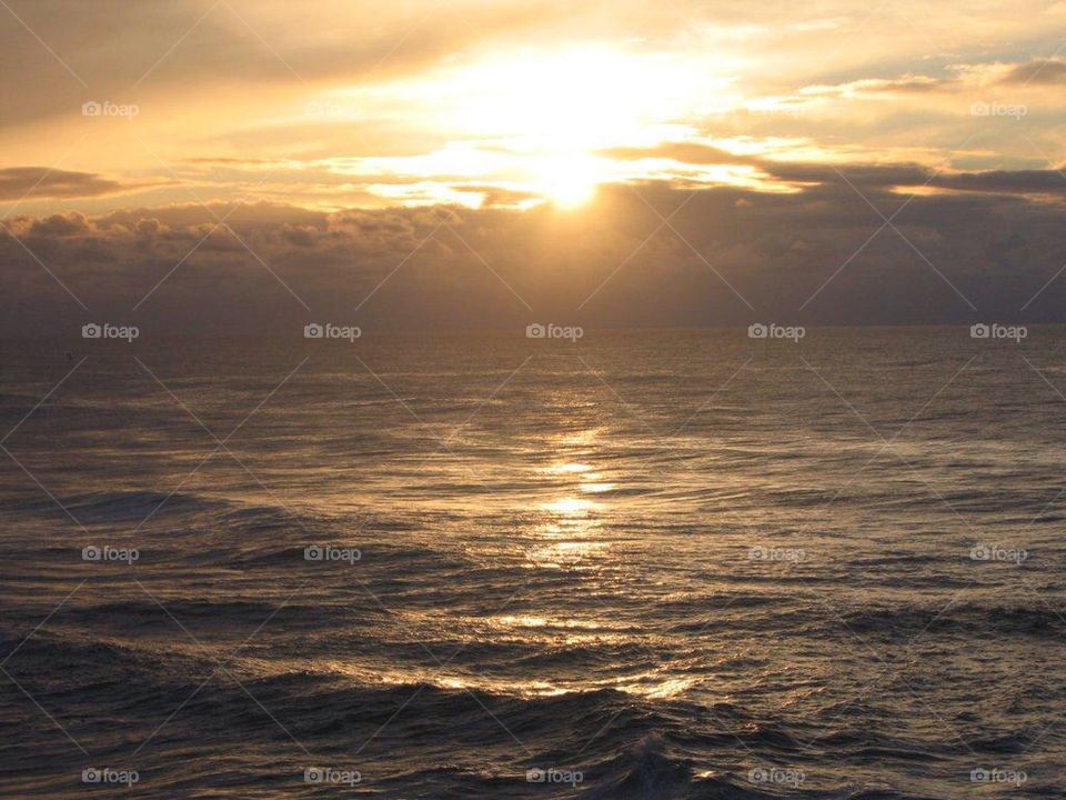 sunset ocean serene cloud by mauimar