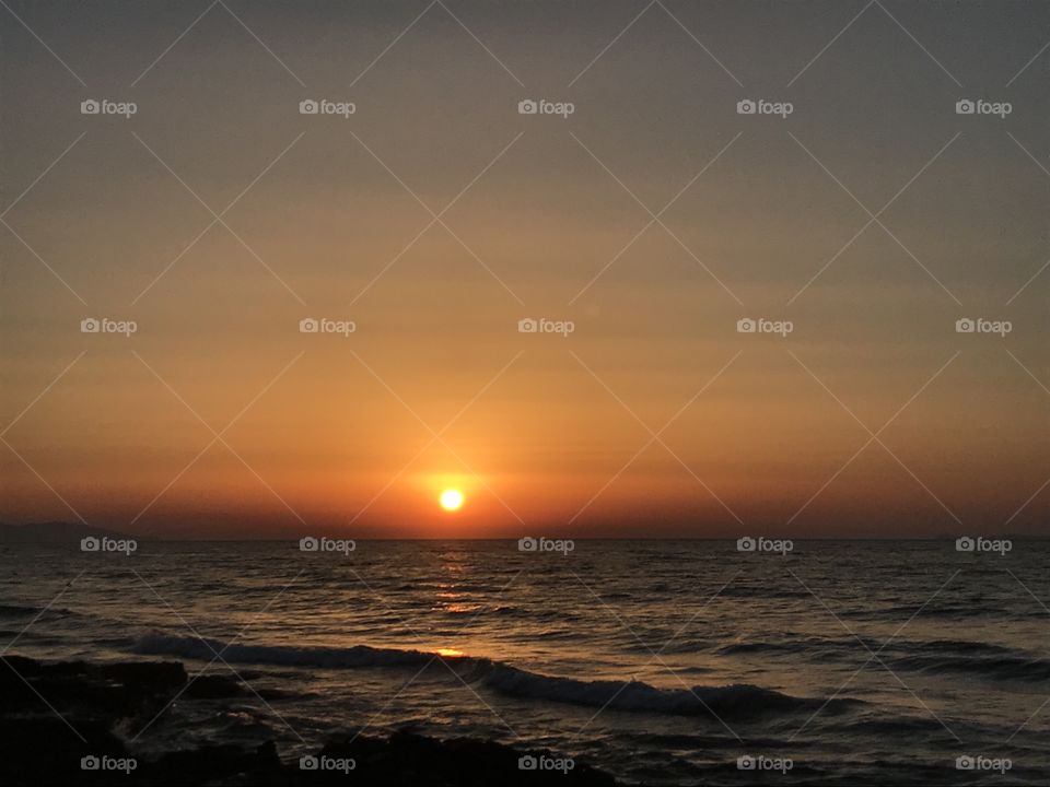 Sunset Crete Greece 