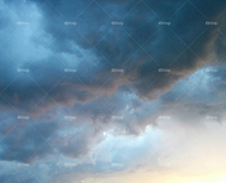 swirling storm clouds