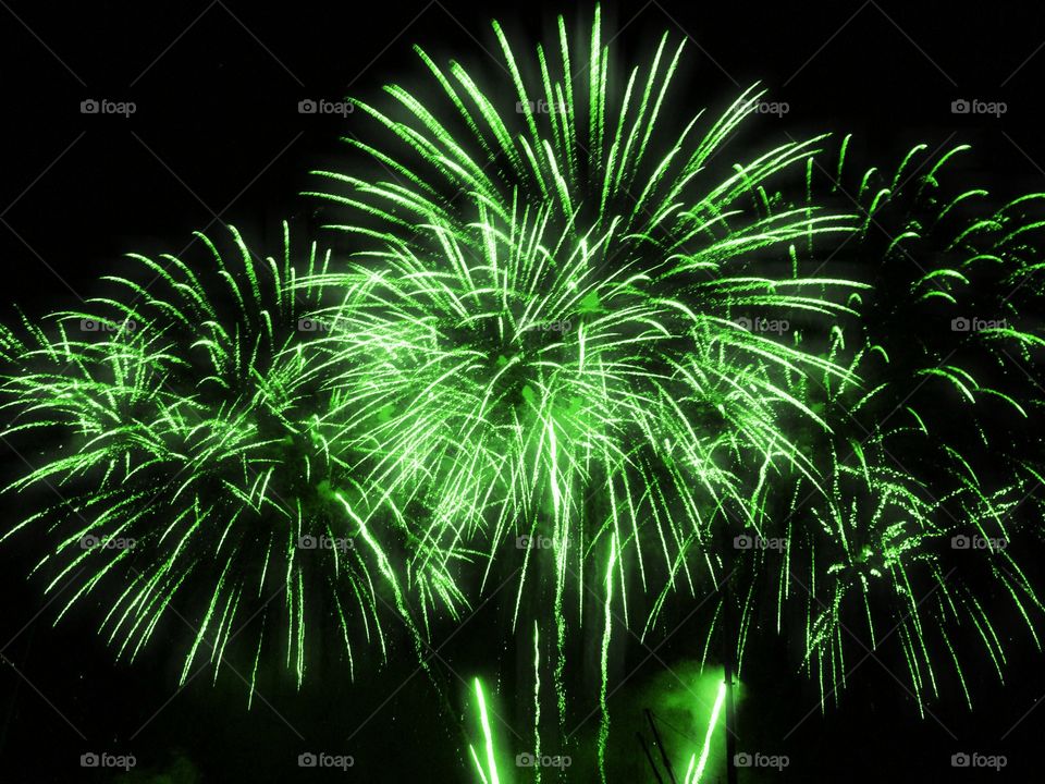 Green fireworks