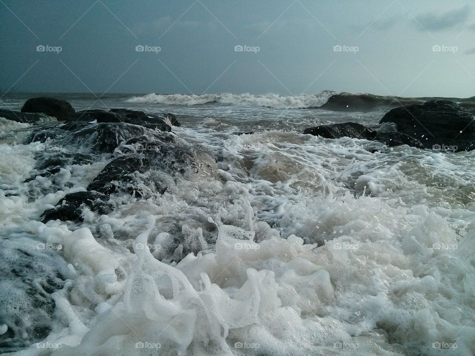 Sea waves at beach