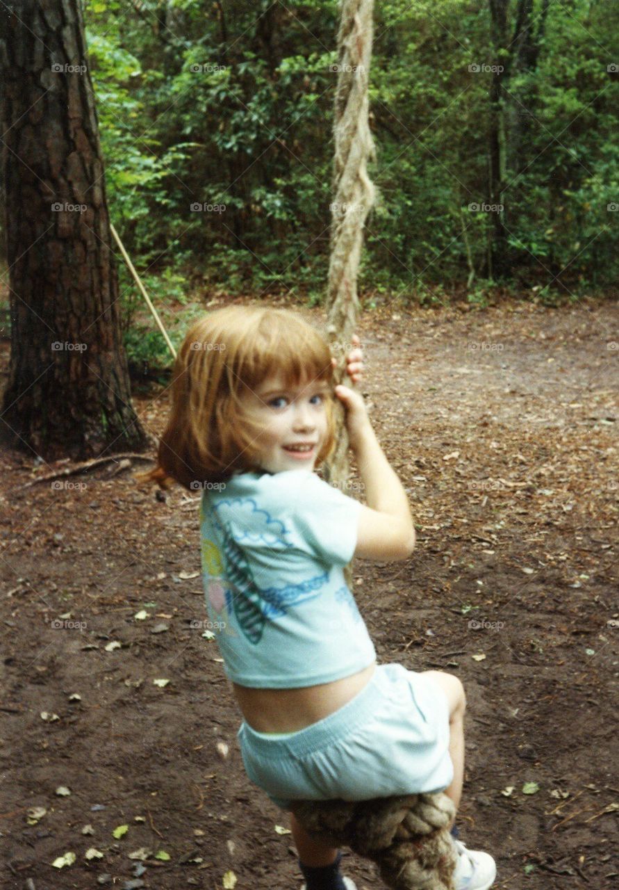 Girl on a swing