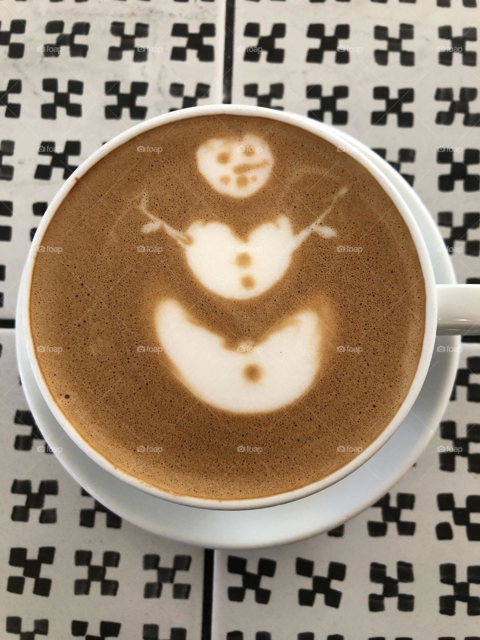 Coffee with a snowman 